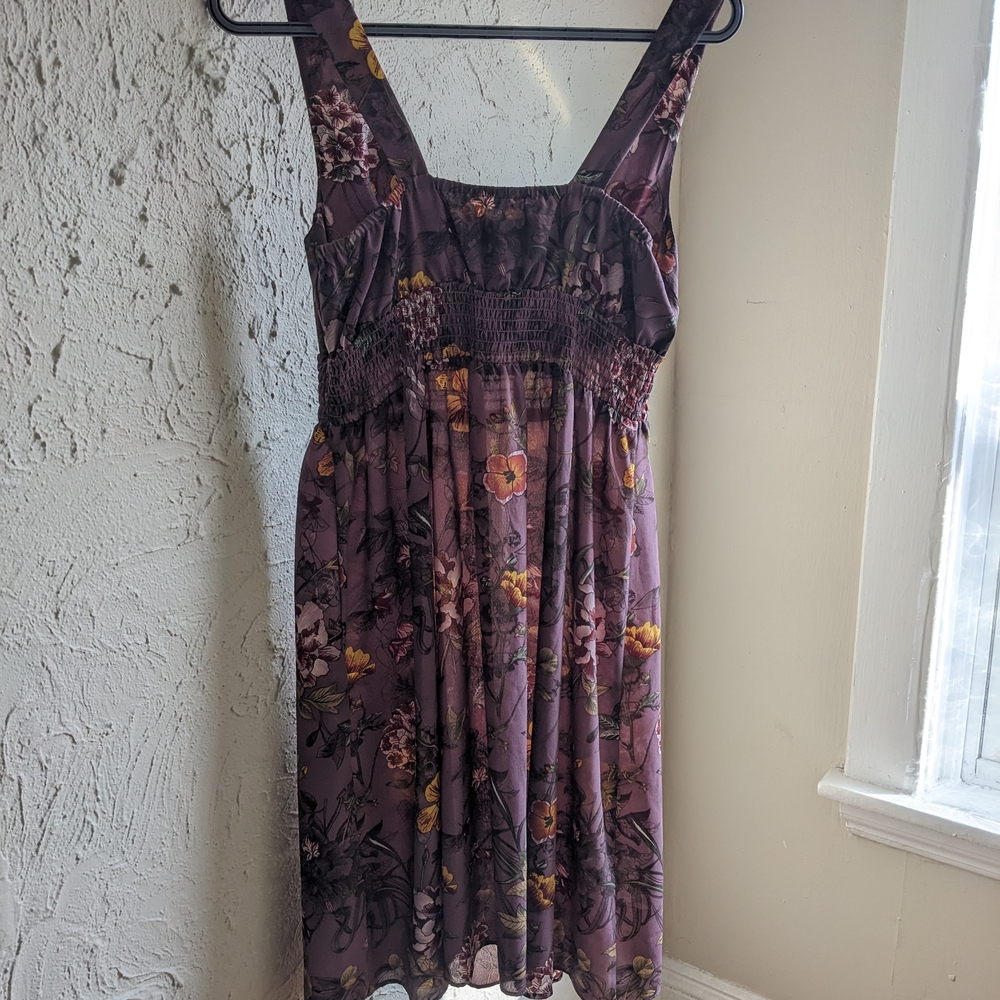 Floral Purple Dress - Picture 2 of 4